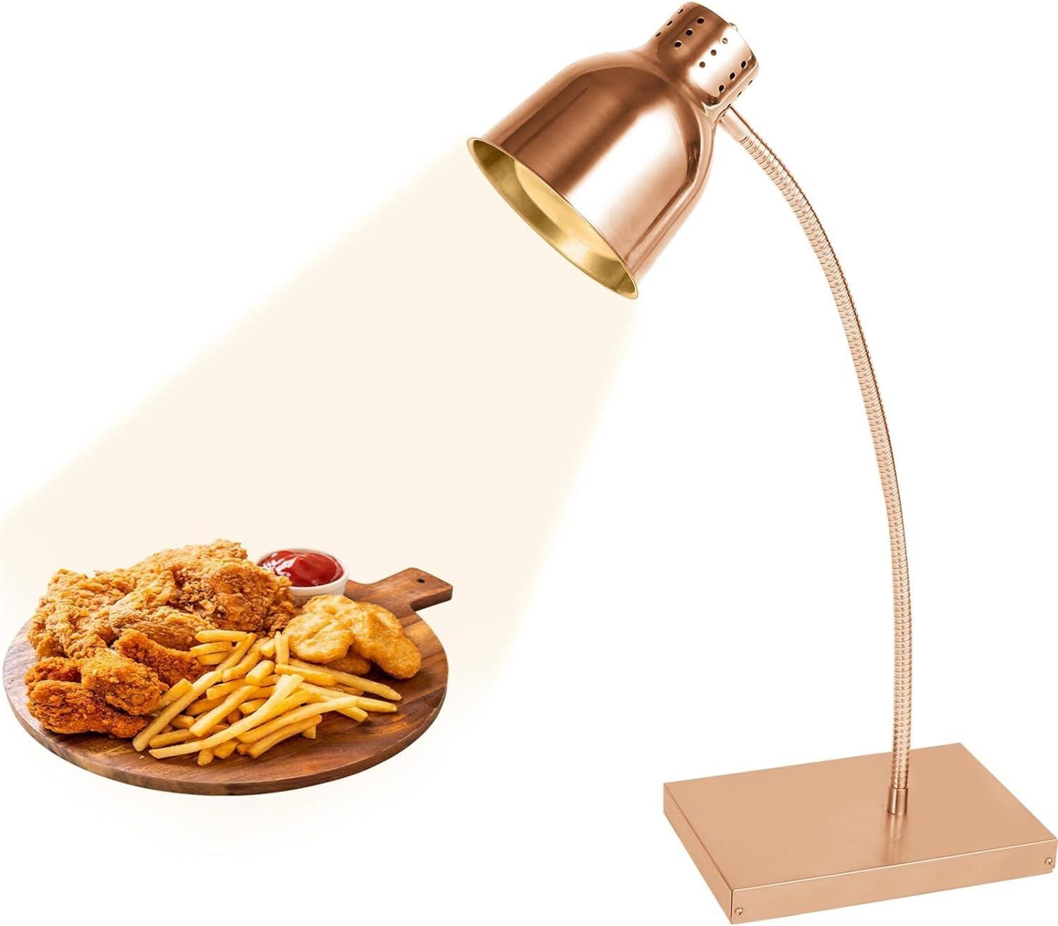 Restlrious Food Heat Lamp  Gold Steel