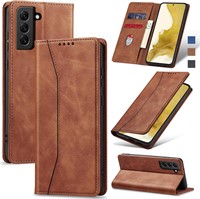Samsung Galaxy S22 Plus Flip Wallet Case  Brown