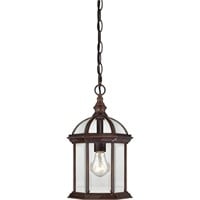 Rustic Bronze 1-Light Outdoor Hanging Lantern