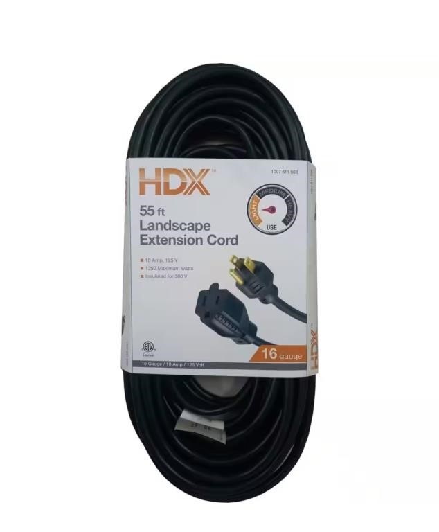 HDX 55 ft. 16/3 Green Outdoor Extension Cord (2)