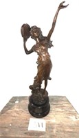 Dancer w/Tambourine Bronze Sculpture on
