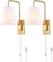 AXILAND Gold Wall Sconce Set of 2