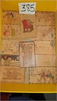 (12) Vintage Leather Post Cards