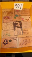 (12) Vintage Leather Post Cards
