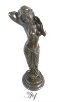 Women Bronze Sculpture on Marble Base