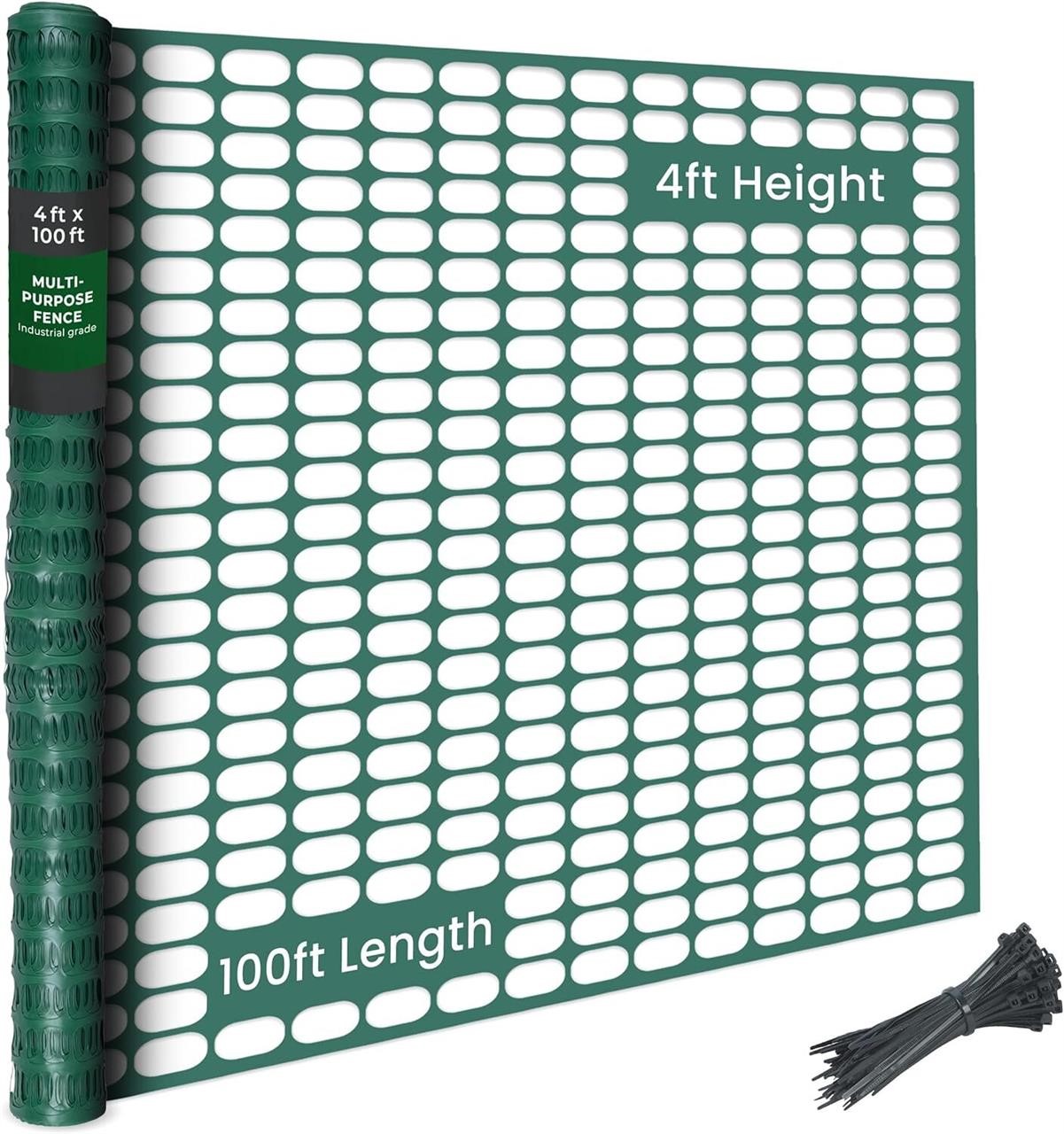 Green Garden Fencing 4x100  Plastic Fence Roll