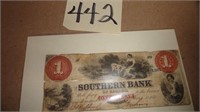 One Dollar – The Southern Bank March 1 1958