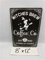 WITCHES BREW REPRODUCTION TIN SIGN