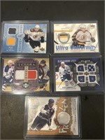 Leafs+bruins fabric cards lot