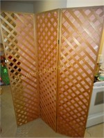 Wood room divider 52"w x 71"h