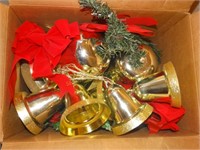 2 Boxes Gold plastic bells and lights