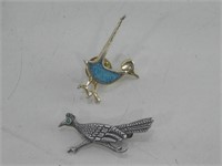 Two Pins Sterling Silver Hallmark Tested See Info