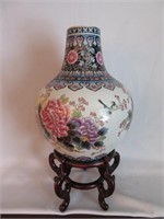 An Impressive Asian Floor Vase on Stand