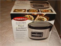 Presto 16 cup rice cooker/steamer sealed NIB