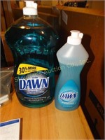 2 bottles Dawn dish soap, 1 sealed, largest 50oz