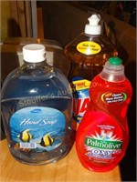 64oz hand soap, 2 bottles dish soap, sealed