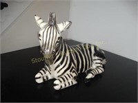 Chalkware zebra, shows wear, 18"w x 12"h