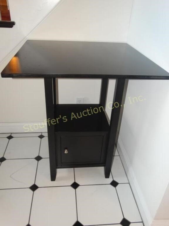 High top bar table with cabinet, 32" x 32" x 36"h