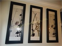 3 Wall hangings signed by S. Fontaine, 43"h x