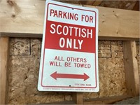 Scottish parking sign
