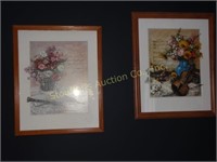 2 framed prints, 30"h x 24"l