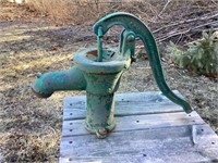 Antique cistern pump and stand