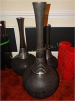 3pc set of vases, tallest is 40"h
