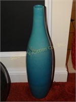Blue Pottery vase 22" (small knick on rim)