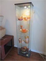 A Four Tier Glass Curio Cabinet