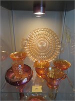 A Collection of Iridescent Art Glass