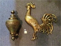 A Figural Rooster and Incense Repository