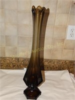 Vintage Pedestal glass vase 22"h
