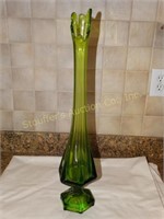 Vintage Pedestal glass vase 24"h