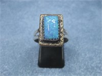 SS SW Hallmarked Opal Ring