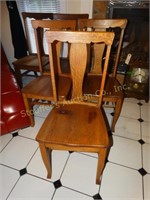 5 oak chairs