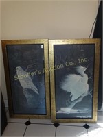2 Gerard F. Smith framed prints, 34"h x 18"w