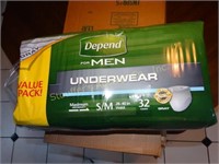 Disposable Men's S/M underwear in sealed package