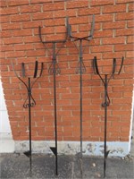 Four Metal Garden Planter Holders