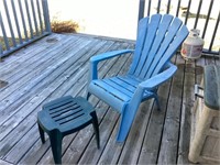 Adirondack blue chair