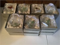 7 blown glass light up ornaments 3 in