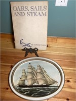 Vintage nautical, book and tray