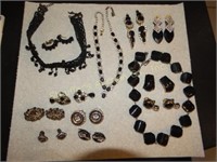 Necklaces and clip on earrings