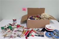 Sewing - Crafting Lot w/ Ribbon, Beads & More