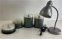 Cases of CD’s & Desk Lamp