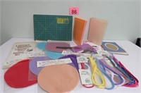 Crafting Lot w/ Rotary Mat, Paper & More