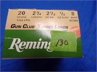 Remington 20 Ga Target 2 3/4 8 Shot Full
