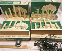 4 Sets Miller Lites Vintage Christmas Candle Light