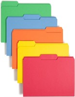 Box of 100 Smead Assorted Colored File Folders