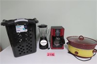 Crock-pot, Coffee Maker, Blender & Hamper
