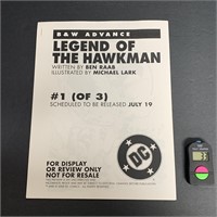 Legend of Hawkman 1 Advance Copy